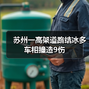 苏州一高架道路结冰多车相撞造9伤(图1) 苏州一高架道路结冰多车相撞造9伤(图1)