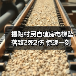 揭阳村民自建房电梯坠落致2死2伤 惊魂一刻（图1）