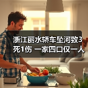 浙江丽水轿车坠河致3死1伤 一家四口仅一人生还（图1）