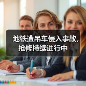 地铁遭吊车侵入事故,抢修持续进行中(图2) 地铁遭吊车侵入事故,抢修持续进行中(图2)