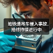 地铁遭吊车侵入事故,抢修持续进行中(图3) 地铁遭吊车侵入事故,抢修持续进行中(图3)