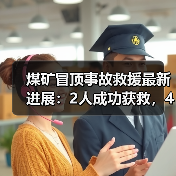 煤矿冒顶事故救援最新进展:2人成功获救,4人仍被困(图1) 煤矿冒顶事故救援最新进展:2人成功获救,4人仍被困(图1)