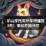 乐山摩托车轿车相撞致3死！事故原因待查（图1）