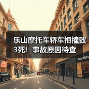 乐山摩托车轿车相撞致3死！事故原因待查（图3）