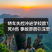 轿车失控冲进学校致1死8伤 事故原因引深思(图4) 轿车失控冲进学校致1死8伤 事故原因引深思(图4)